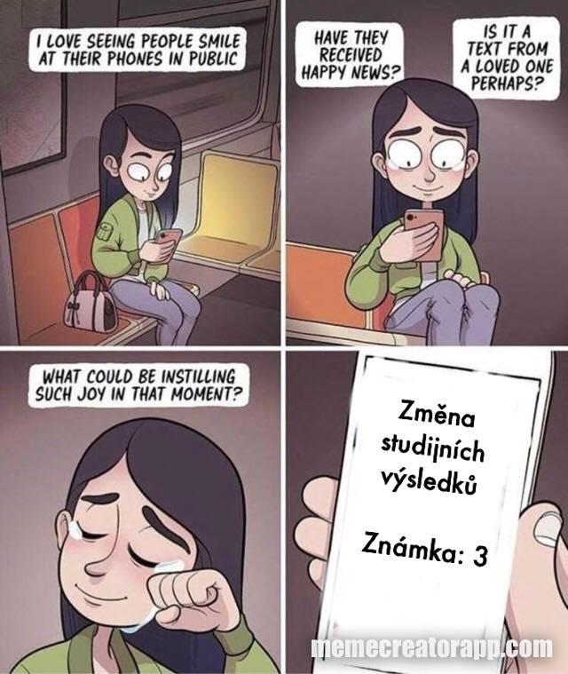 změna studijních výsledků