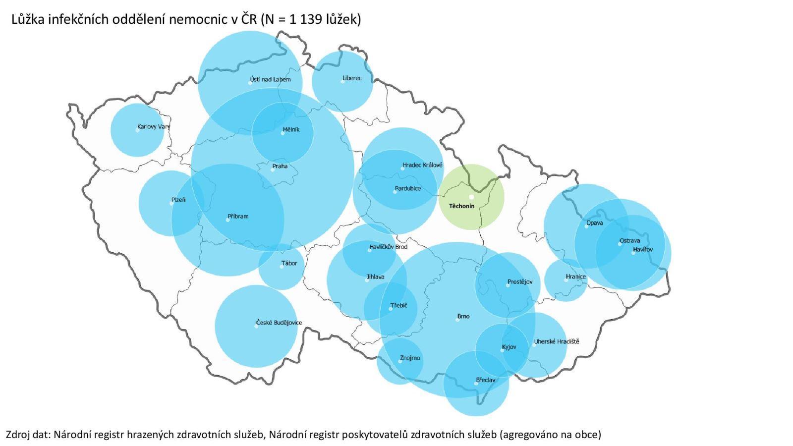 Mapa%20l%C5%AF%C5%BEek%20infek%C4%8Dn%C3%ADch%20odd%C4%9Blen%C3%AD%20nemocnic%20v%20%C4%8CR