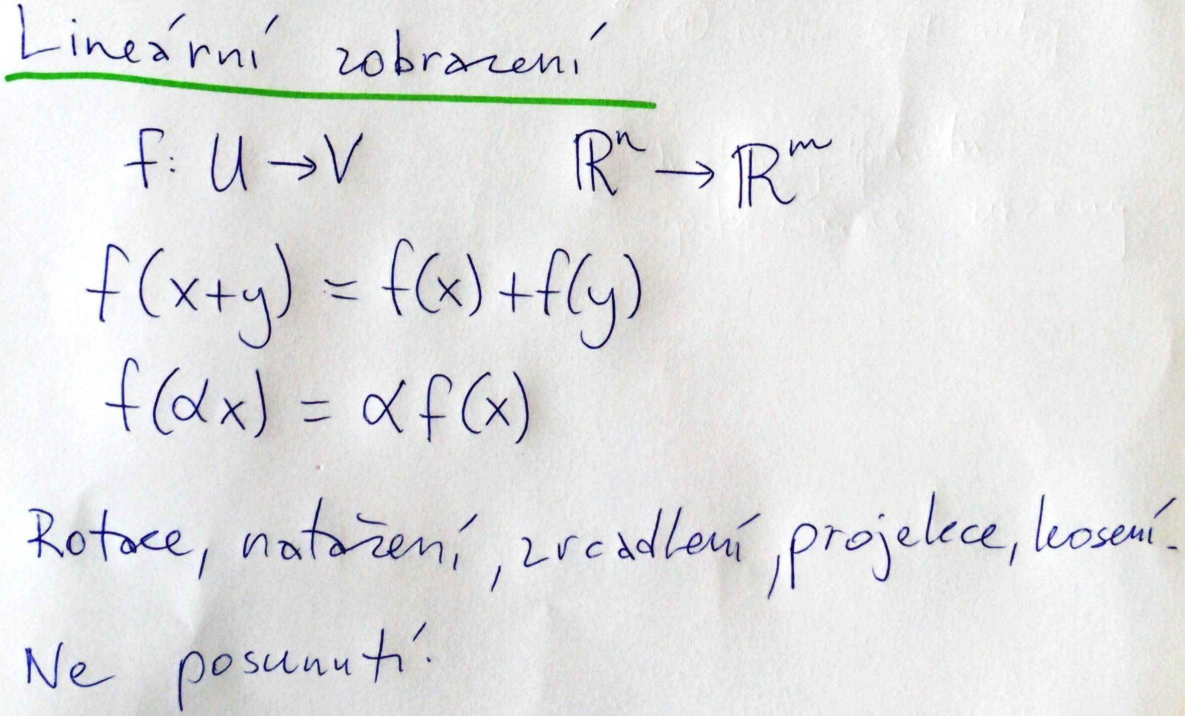 Lineární zobrazení