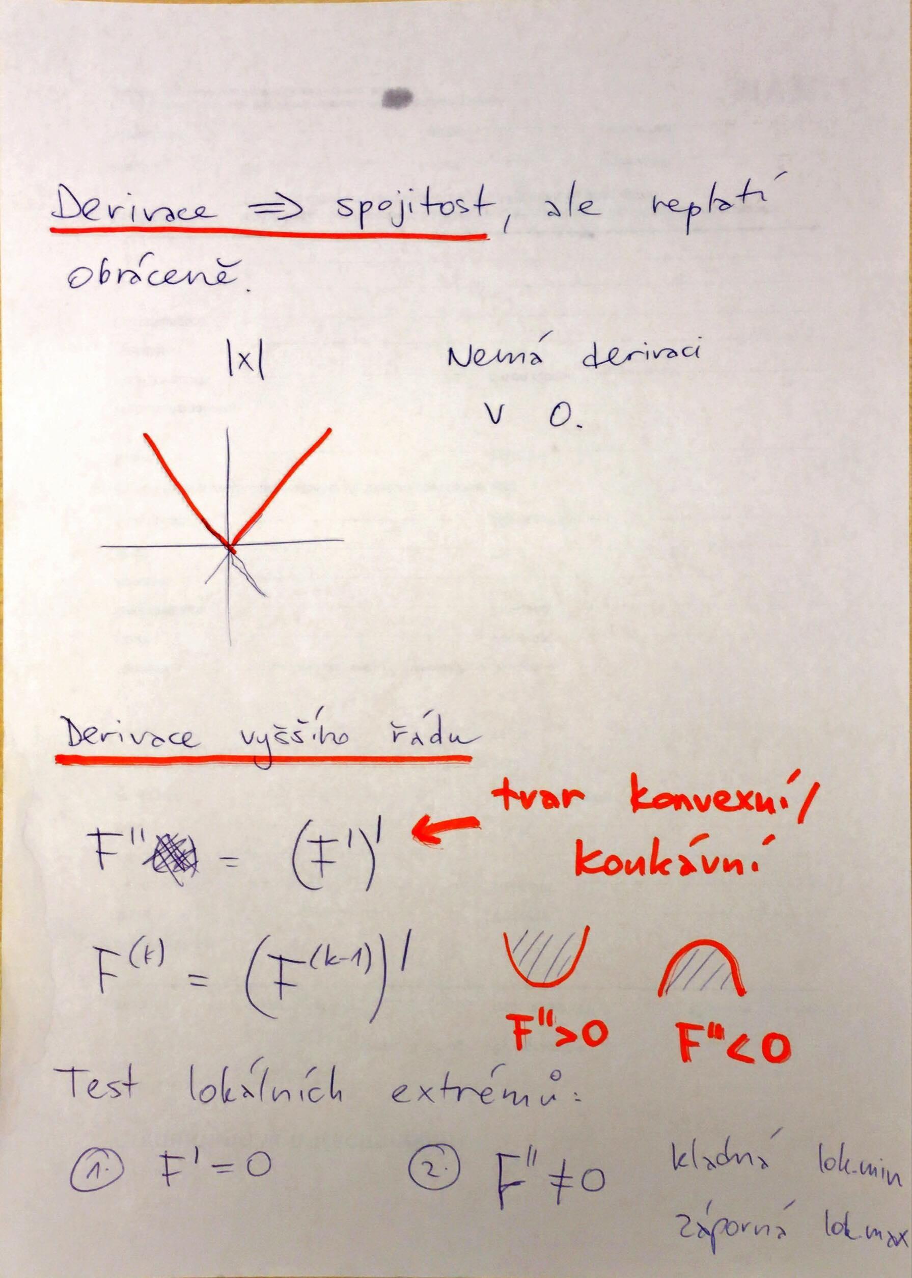 Derivace vyššího řádu