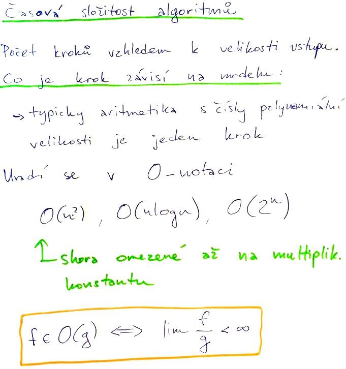 Časová složitost algoritmů