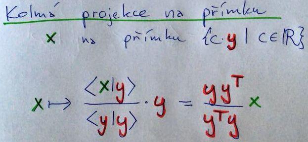 Kolmá projekce na přímku