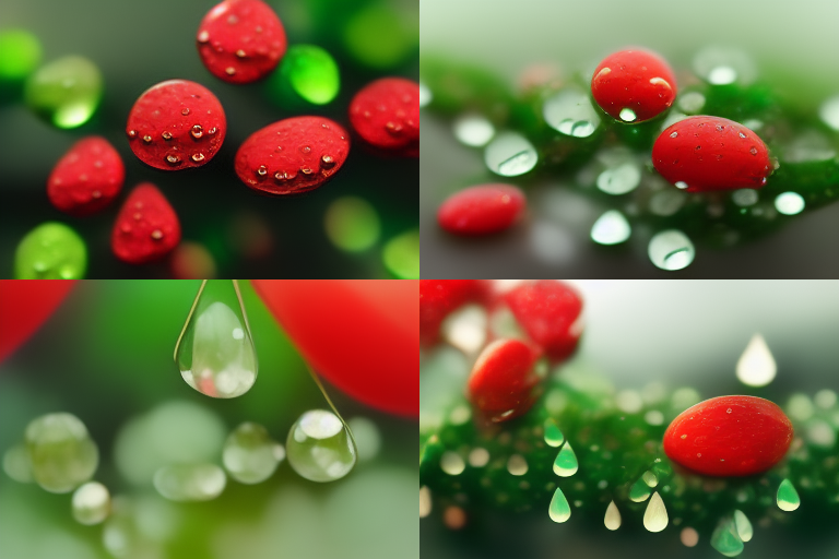 Barus red and green raindrops in dark minimalistic bokeh backgr 15835198-c504-4fea-8607-3463f222b474