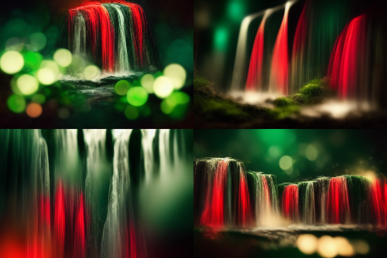 Barus red and green waterfalls smudged long exposure low detail 586d4024-59fb-4d2e-a654-8ee7523cef5b