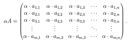 matice nasobeni skalarem