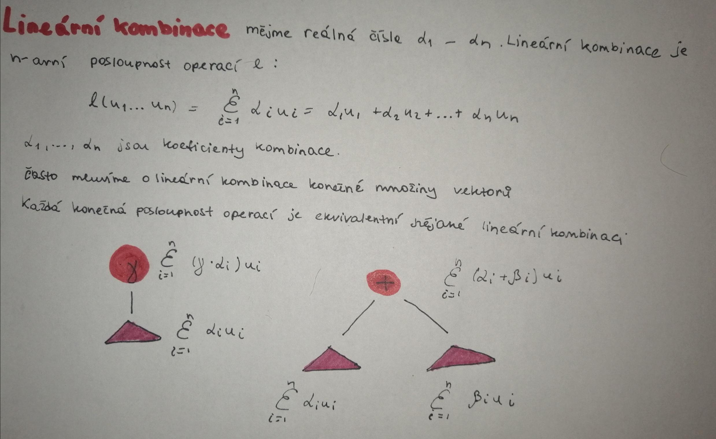 linearni kombinace