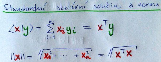 Standardní skalární součin a norma