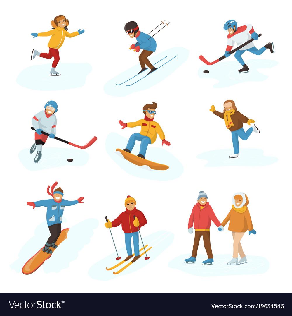 winter-sport-activity-people-games-cartoon-vector-19634546