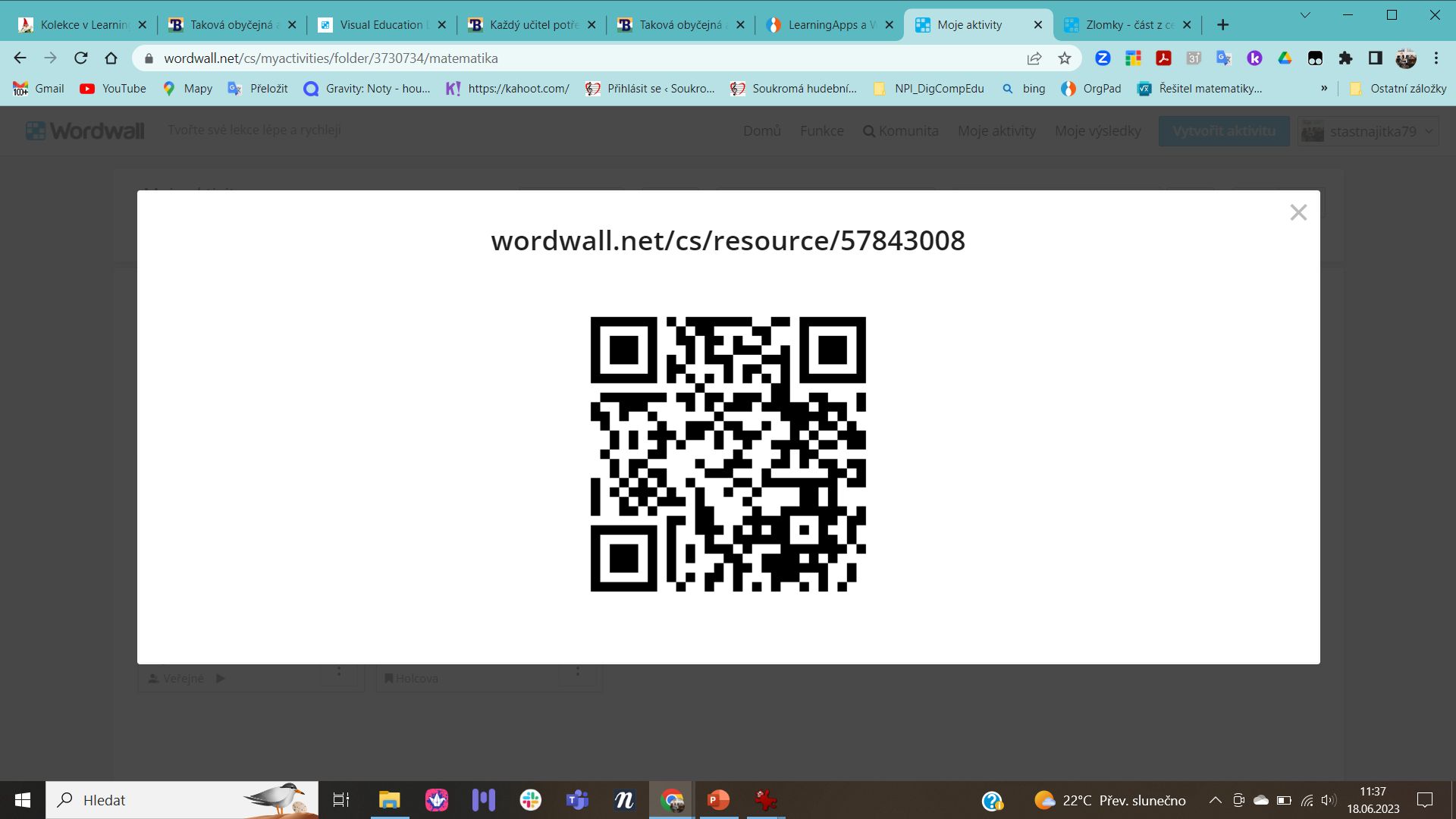 Wordwall část celek zlomky