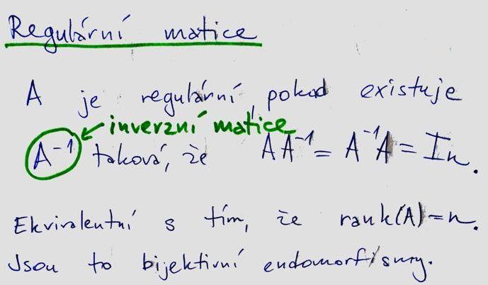 Regulární matice