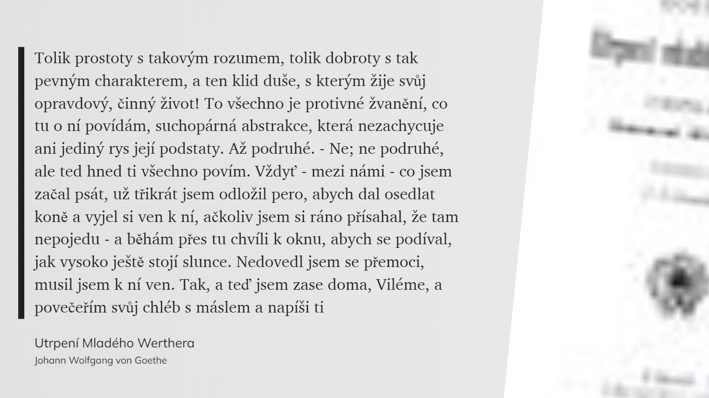 Utrpení Mladého Werthera (2)