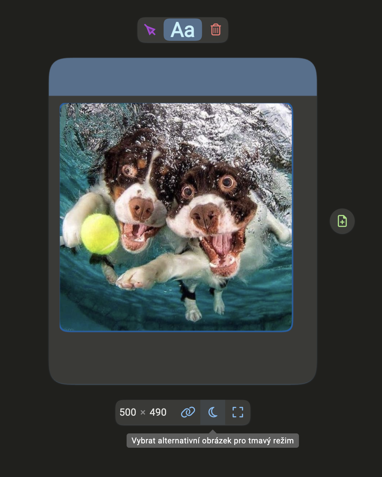 Tlačítko pro volbu alternativního obrázku