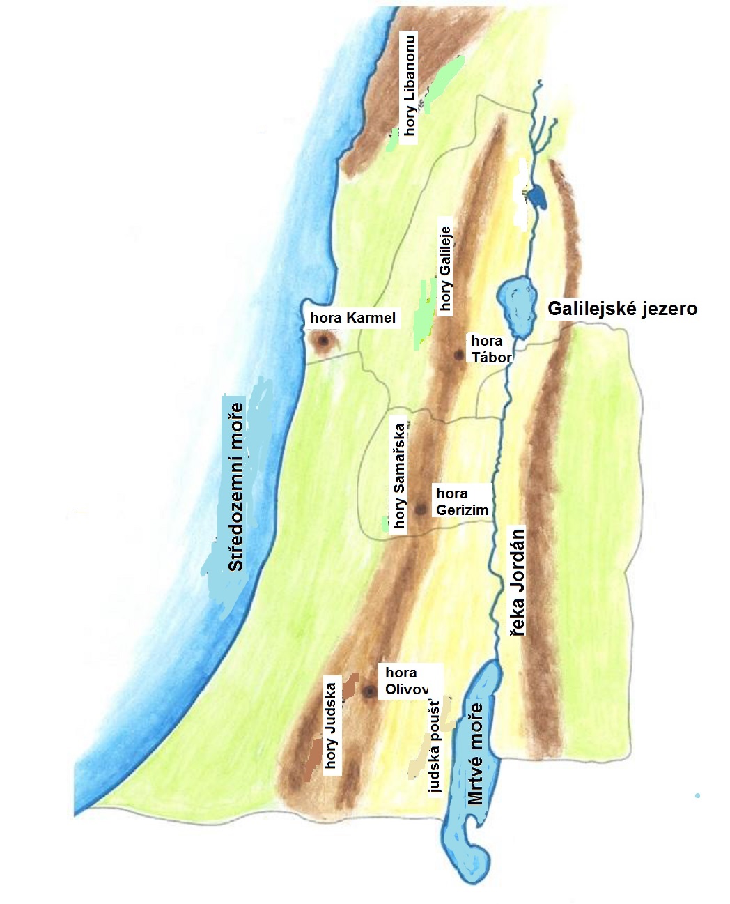 Svatá země - hory, vody bar - kontrolní A4