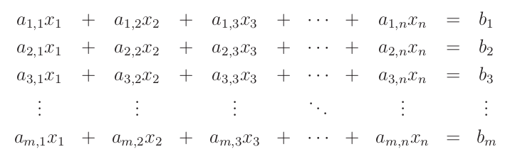 soustava linearnich rovnic