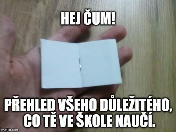 přehled všeho důležitého ze školy