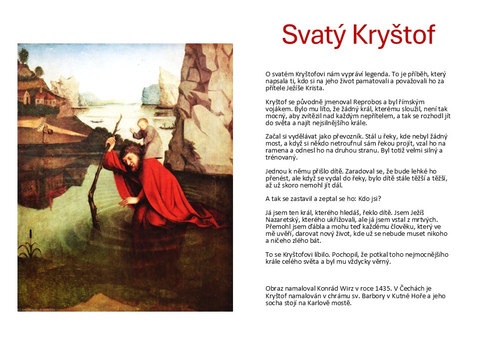 Křestní patroni - Kryštof ukázka