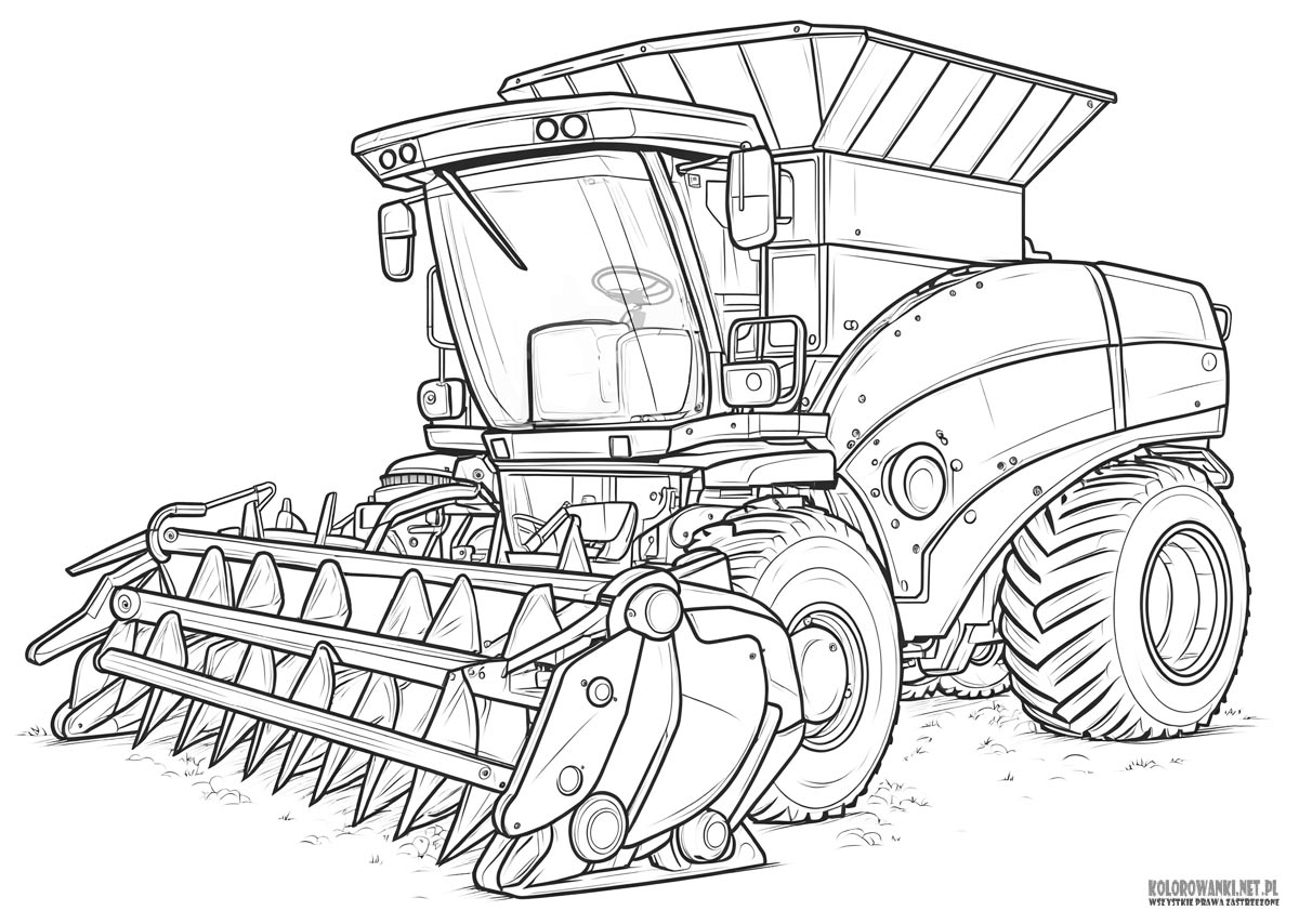 Kombajn-kolorowanka-do-druku