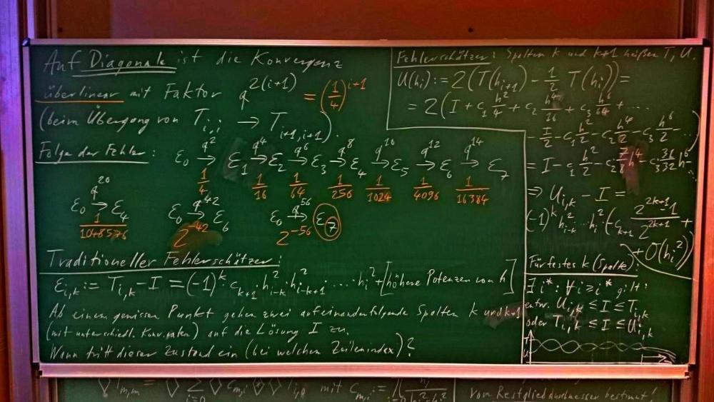 MOSIM-2020-05-28 Tafelbild-1 Romberg-Integration Fehlerfolge maximalerExtrapolationsgrad
