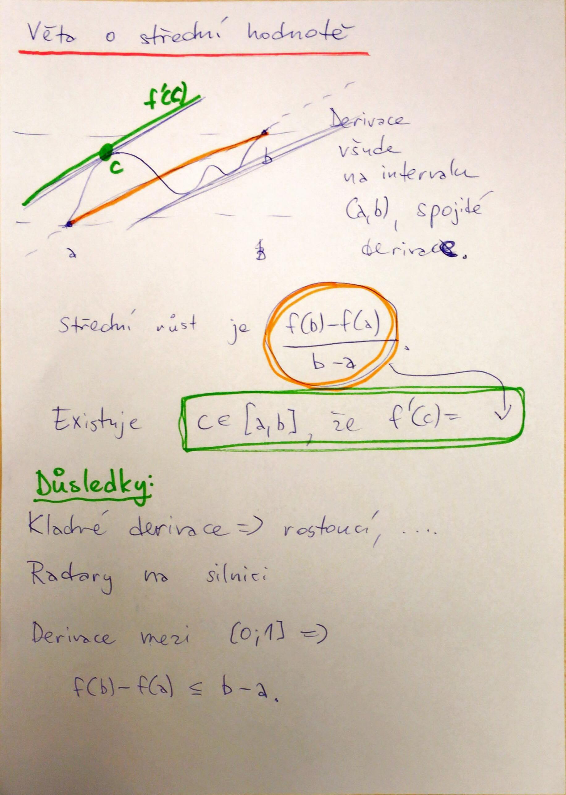 Věta o střední hodnotě