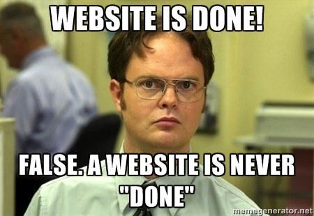 Website is done false website is never done