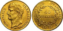 40 francs or Bonaparte Premier Consul, 1804, Paris
