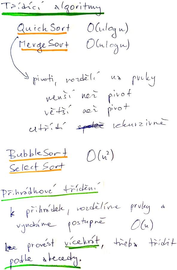 Třídící algoritmy