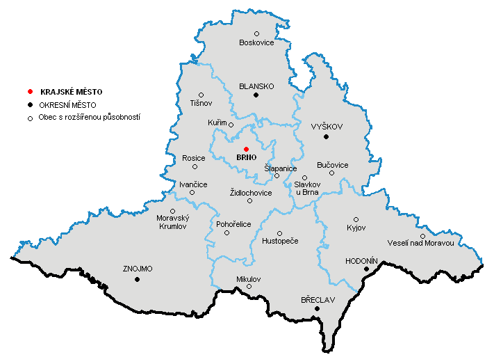 Map Czech Okres JihomoravskyKraj
