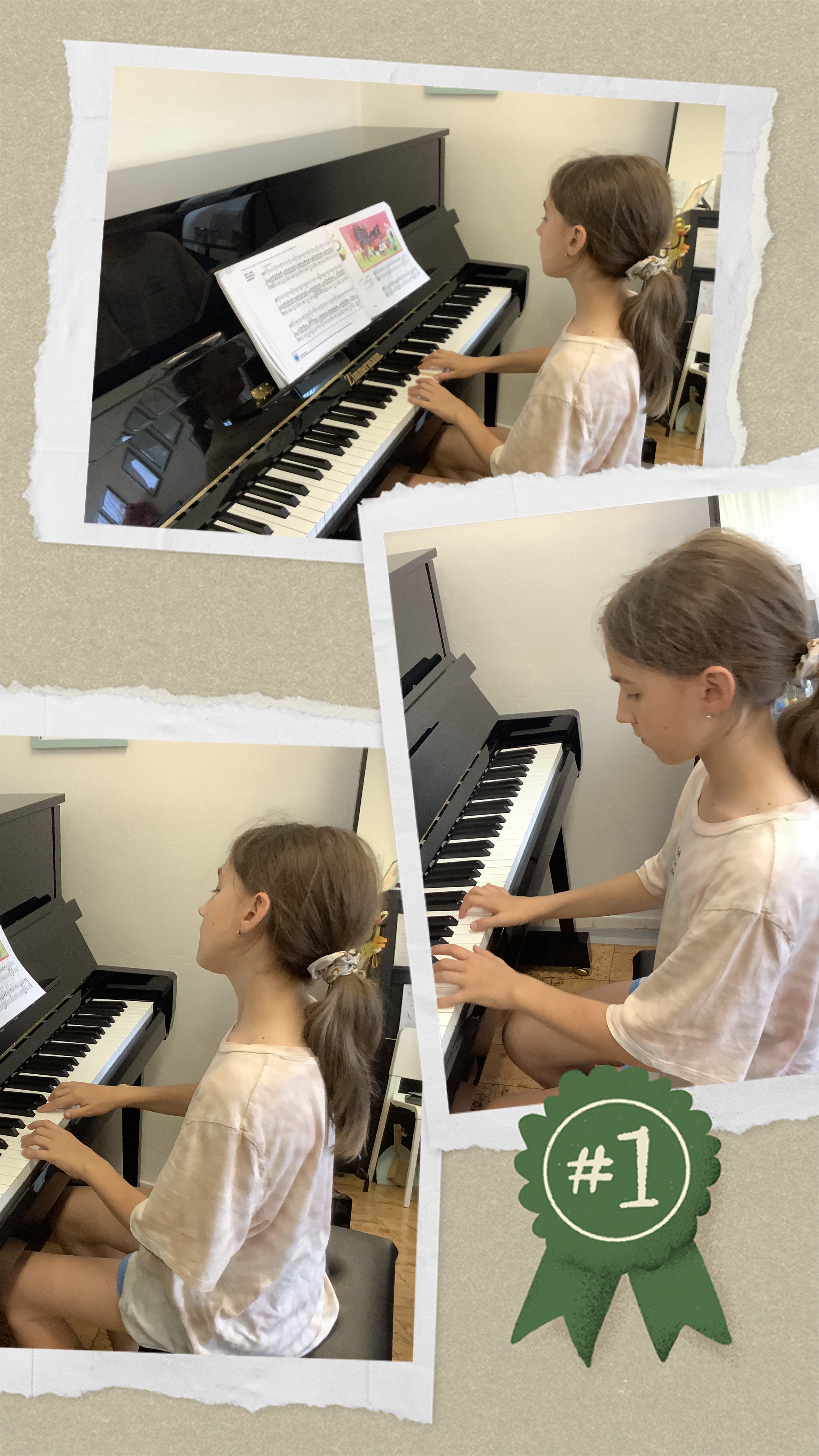 Elenka v učebně - koláž