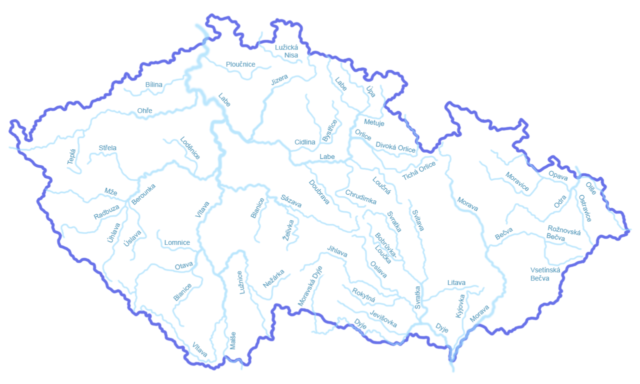 Czech rivers - top 50