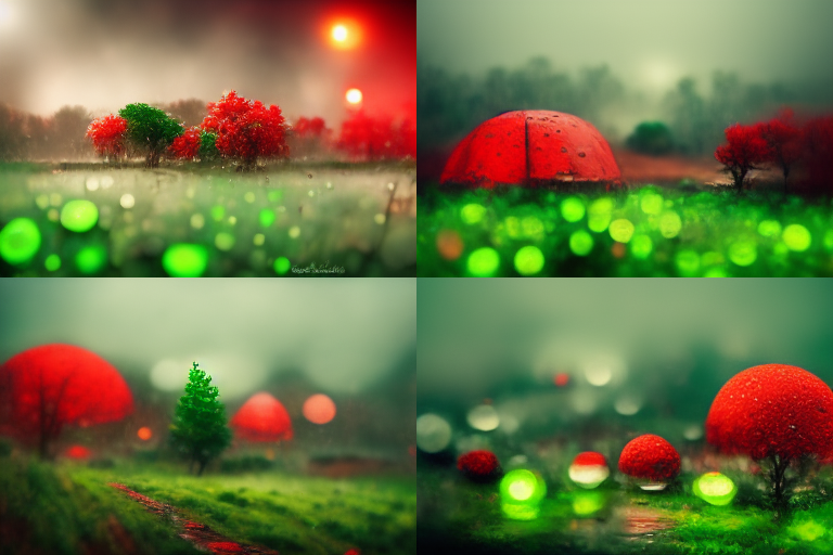Barus red and green mars landscape glowing rain bokeh e5b01074-2814-4f9b-8822-683d1bfc62e6
