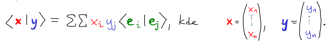 skalarni soucin definovan bazi