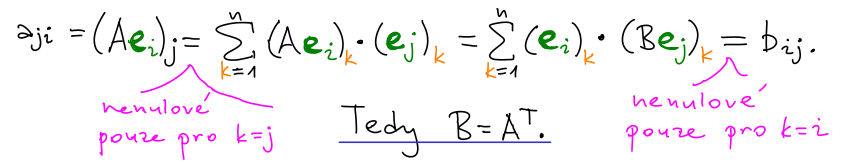 linearni zobrazeni dualita je transpozice