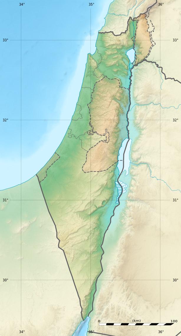 Israel relief location map