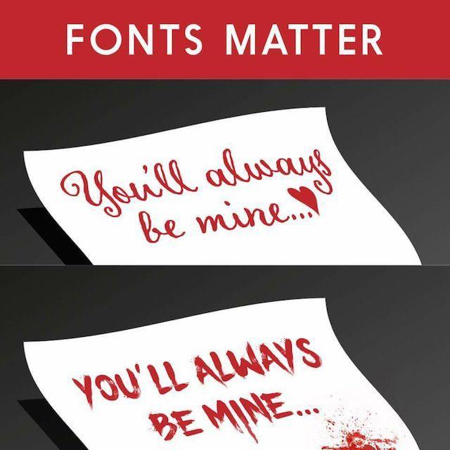 Fonts matter you will always be mine