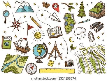 set-geography-symbols-equipments-web-260nw-1324158374