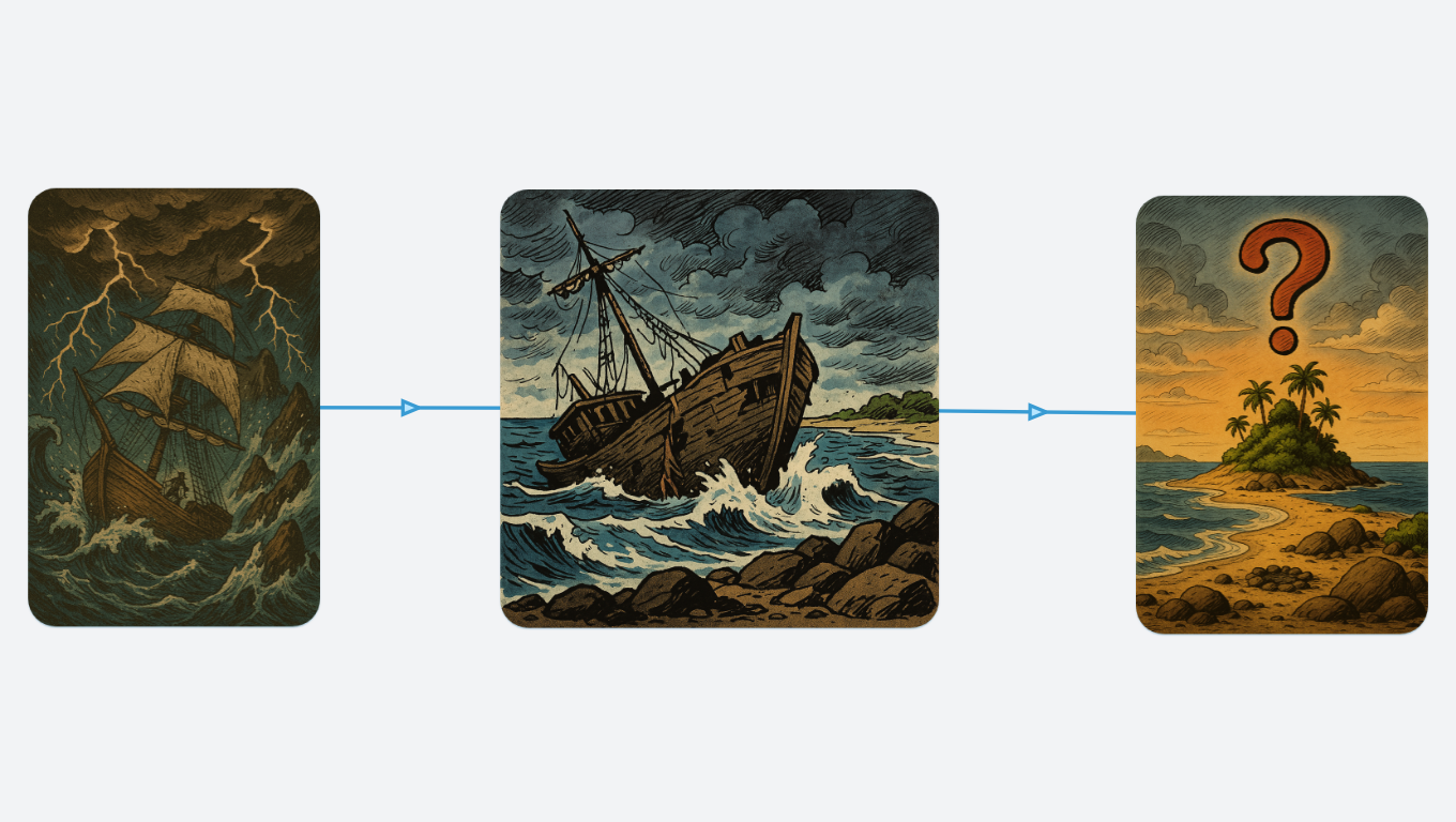 The Wreckage on Mysterious Island