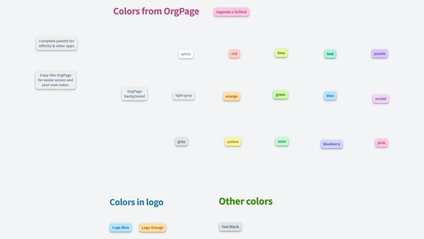 Colors in OrgPad