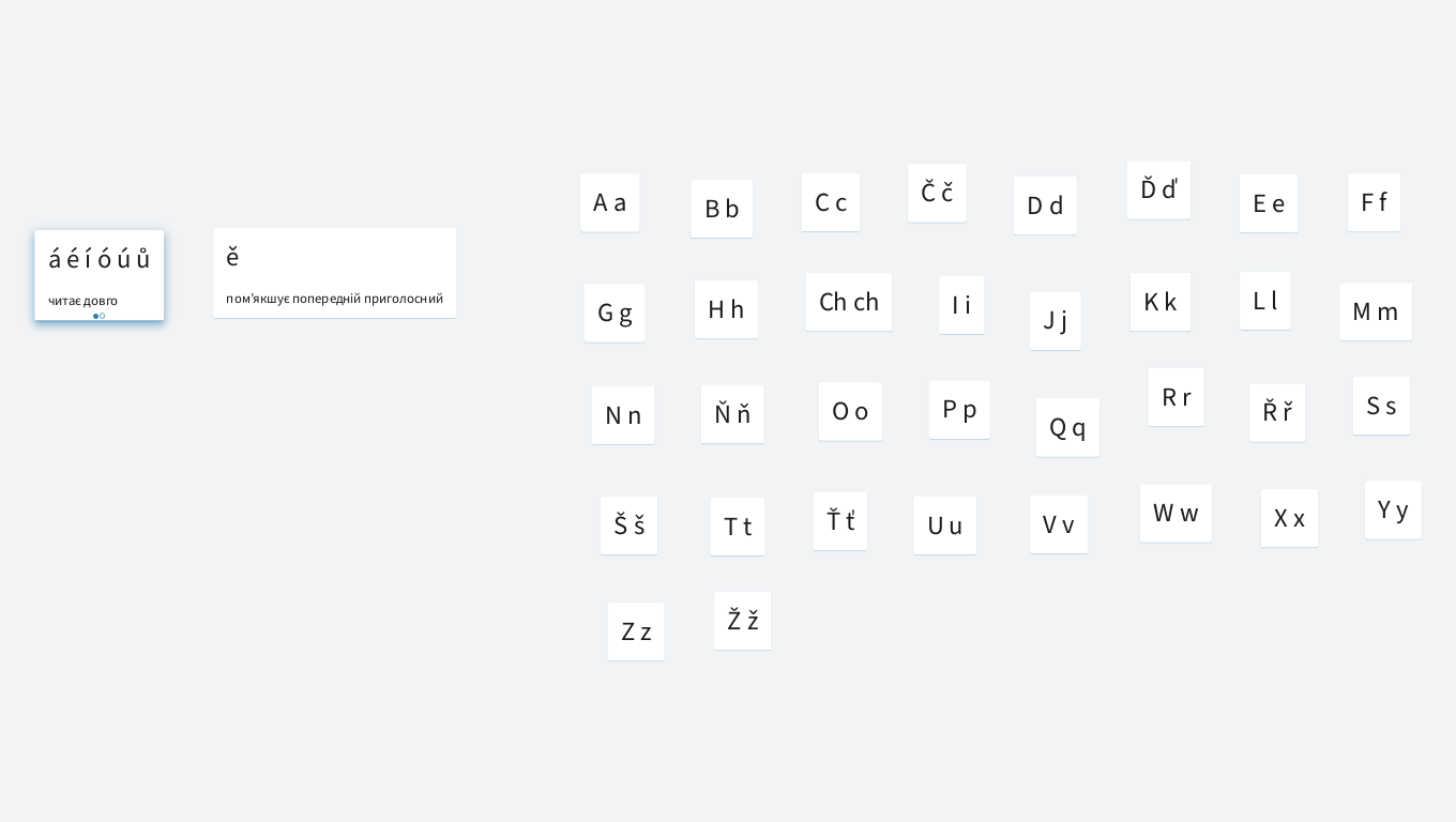 Písmena - букви